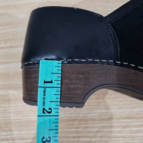 Dansko Clog Brenna Burnished Suede Womens Slip On Black Nubuck EU Size 41 Shoe - Picture 10 of 11